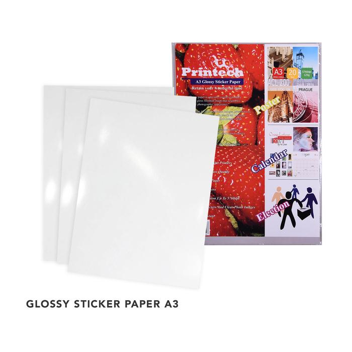 Printech Glossy Sticker A3 125g - Gambar 2