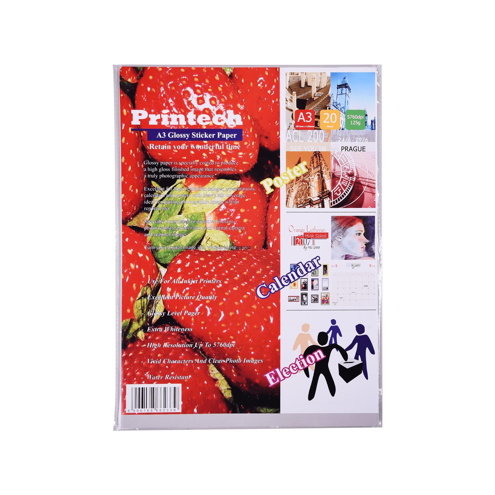 Printech Glossy Sticker A3 125g