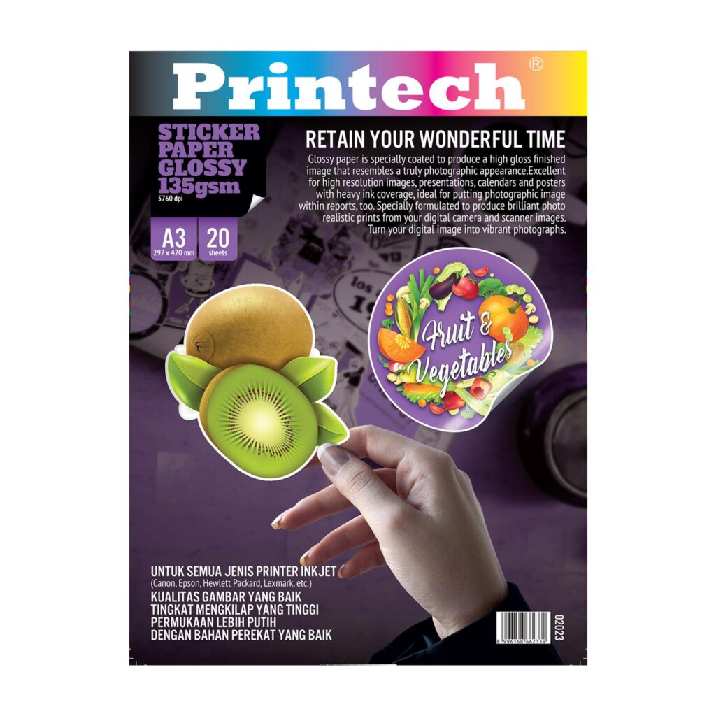 Printech Glossy Sticker A3 135g